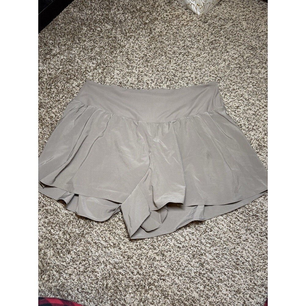 Athleta Flutter Running Workout Shorts In Tan